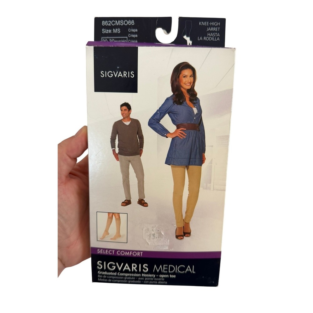 SIGVARIS Men's & Women's Essential Knee High Crispa Opaque Socks‎ MS 20-30mmHg
